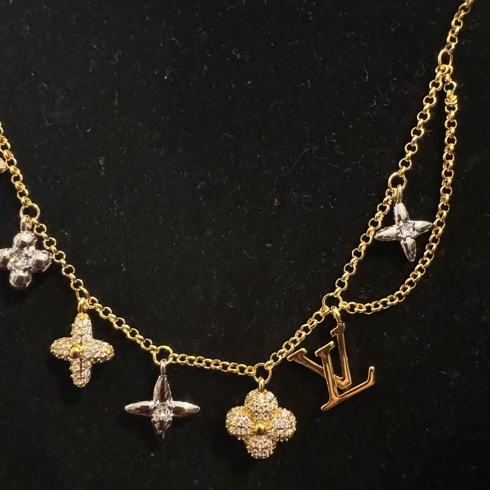 Louis Vuitton Gold and Silver Charm Necklace